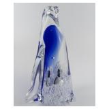 Blown Glass Cobalt Blue Penguin Paperweight