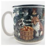 Potpourri Press Christmas "Forest Feast" 1993 Mug & Original Box