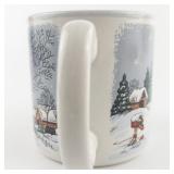 Potpourri Press Christmas "Country Church" 1992 Mug & Original Box