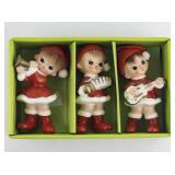 NAPCO Vintage Set of 3 Musical Christmas Pixie Elves