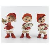 NAPCO Vintage Set of 3 Musical Christmas Pixie Elves