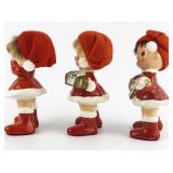 NAPCO Vintage Set of 3 Musical Christmas Pixie Elves