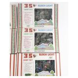 Vintage Group of 9 Sleigh Lights & Sunburst Lights. 5 Packs working, all in original packaging.