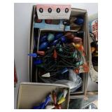 Massive Lot of Vintage X-MAS Lights, Bulbs, & More **Not Tested**