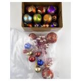 Group of Colorful Christmas Balls & Decorations
