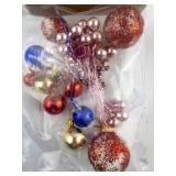 Group of Colorful Christmas Balls & Decorations