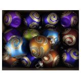 Group of Colorful Christmas Balls & Decorations