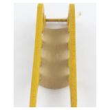 Group of 3 Wooden Ornaments. Santa Sleigh, Sled & Heart.