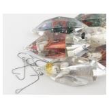 Group of 9 Vintage Jewel Brite Plastic Christmas Ornaments