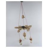 Vintage Scandinavian Angel Christmas Straw Wreath Mobile