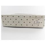 WEST GERMANY - Vintage Set of 6 Red Flocked Christmas Pine Cone Ornaments in Original Packaging