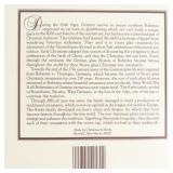 Vintage Christmas by Krebs Two Sets of Four Bell Shaped Glass Ornaments Hand Painted with Embroidery Crowns in Original Packaging