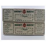 Vintage SHINY BRITE Two Dozen Gold Colored Glass Christmas Tree Ornaments with Original Boxes