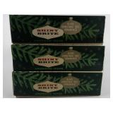 Vintage SHINY BRITE Three Dozen Rose Gold Colored Glass Christmas Tree Ornaments with Original Boxes