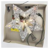 Vintage Italian Tinsel Star Light Up Christmas Tree Topper **Working**