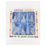 Vintage 1965 Six Crystal Plastic Christmas Ornaments in Original Box