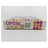 Vintage 1965 Six Crystal Plastic Christmas Ornaments in Original Box