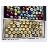 Vintage Colorful and Gold & Silver Mini Glass Balls