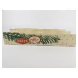 Vintage SHINY & BRITE 1 Dozen Large Gold Glass Christmas Tree Ornaments in Original Packaging