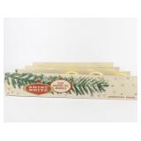 Vintage SHINY & BRITE 15 Large Gold Glass Christmas Tree Ornaments in Original Packaging