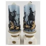 Set of Two Vintage Christmas Adoration Candles with Original Packing
