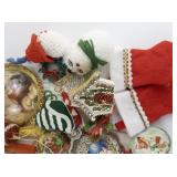 HANDMADE CHRISTMAS ORNAMENT Assortment in Large Tin