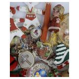 HANDMADE CHRISTMAS ORNAMENT Assortment in Large Tin
