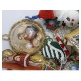 HANDMADE CHRISTMAS ORNAMENT Assortment in Large Tin