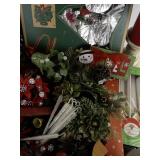 Large Christmas Lot!!! Vintage Tree Stand, Candles, Decorations & More!