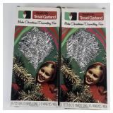 Vintage 1968 Set of Two Doubl Glo Silver Tinsel Each 25 Feet Long
