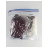 Group of Decor -White Fake Snow, Reindeer Moss Red Coral & Blue Confetti