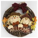 Welcome Scarecrow Fall Wreath