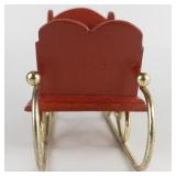 Wooden Red Santa Sleigh Basket