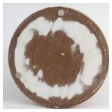 FALL/HALLOWEEN - Large Orange Painted Pottery Pitcher for Faux Flowers - 10 inches