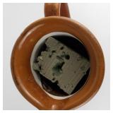 FALL/HALLOWEEN - Large Orange Painted Pottery Pitcher for Faux Flowers - 10 inches