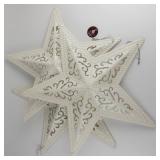 Group of 3 Fancy White Cut-out Hanging Stars