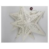 Group of 3 Fancy White Cut-out Hanging Stars