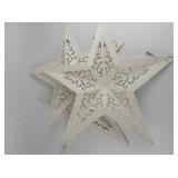 Group of 3 Fancy White Cut-out Hanging Stars