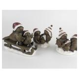 Group 3 Christmas Bird Figurines