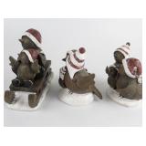 Group 3 Christmas Bird Figurines