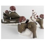 Group 3 Christmas Bird Figurines