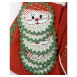 Large Lot of (Handmade) Christmas Decor. Christmas Tree Skirt, Apron, Placemats, Stockings & More!