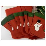 Large Lot of (Handmade) Christmas Decor. Christmas Tree Skirt, Apron, Placemats, Stockings & More!