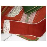 Large Lot of (Handmade) Christmas Decor. Christmas Tree Skirt, Apron, Placemats, Stockings & More!