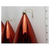 Group of 4 Large Red Christmas Spear Ornaments 18"