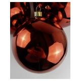 Group of 4 ***LARGE*** Red Christmas Ball Ornaments - 10in and 8in!!!