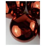 Group of 4 ***LARGE*** Red Christmas Ball Ornaments - 10in and 8in!!!