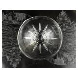 VETRERIA ETRUSCA - Made in Italy FOOTED Christmas Tree Round Glass Cake Plate