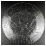 Christmas Round Glass Platter -Various Christmas Motifs