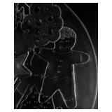 Christmas Round Glass Platter -Various Christmas Motifs